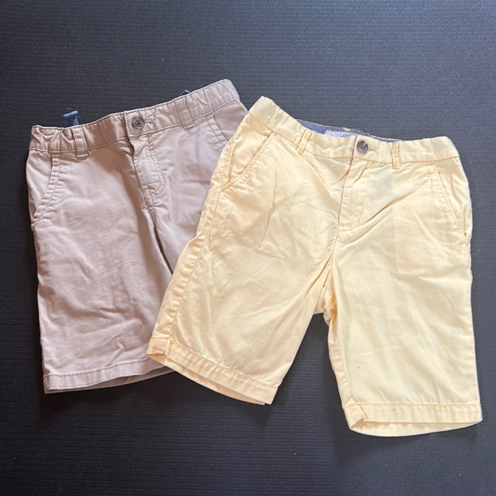 Boys size 7 chino shorts. 2 pair one cat & Jack one h&m